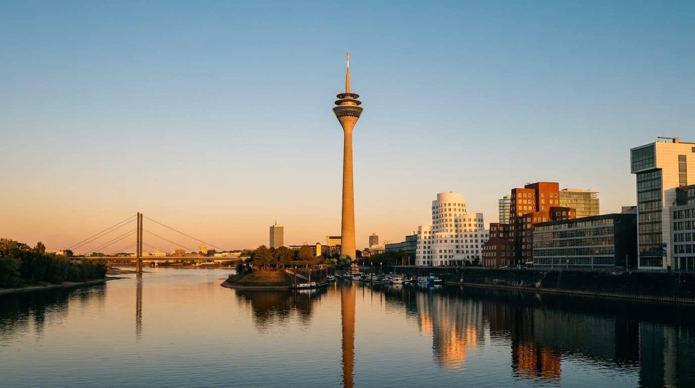 KI-generierte Stadtansicht von Düsseldorf