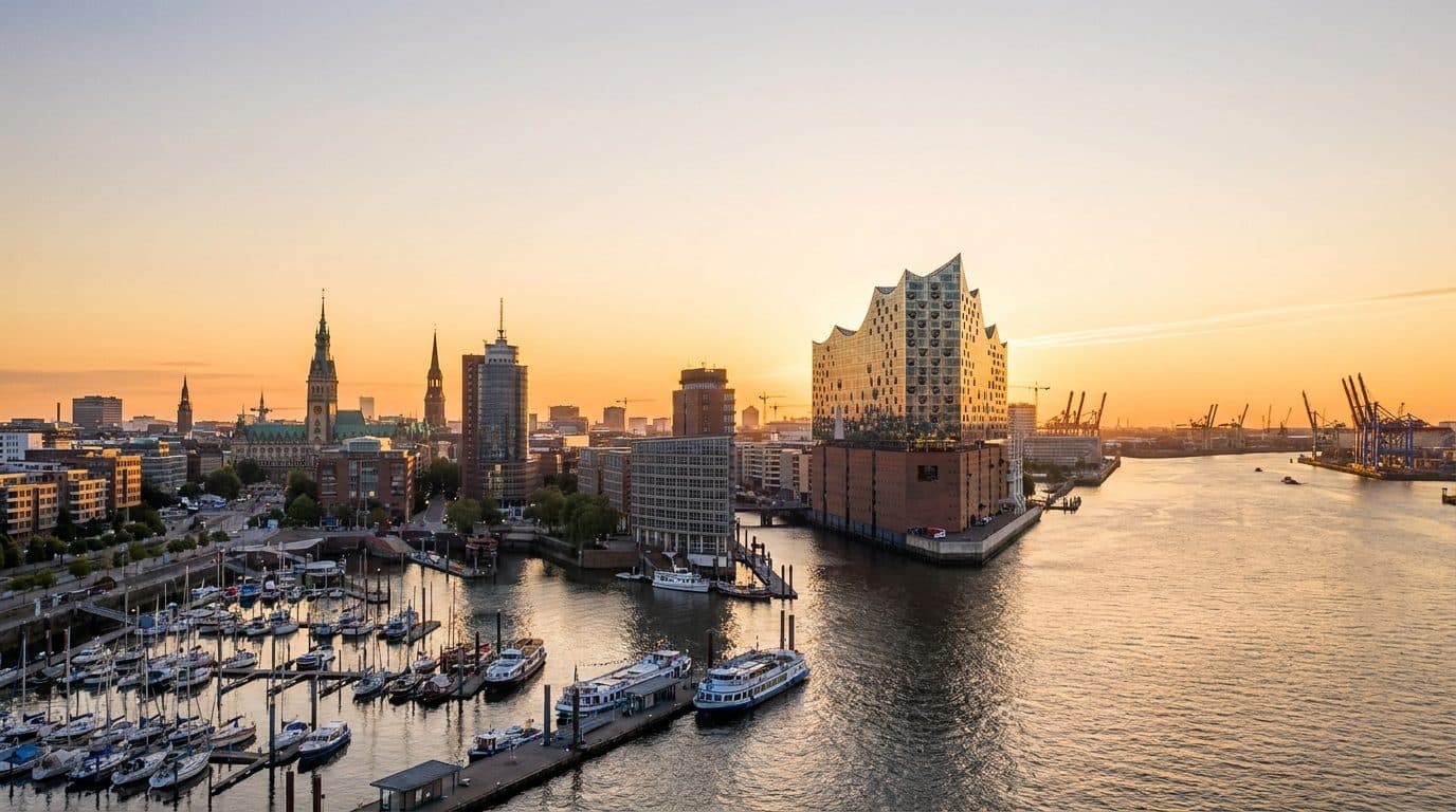 KI-generierte Stadtansicht von Hamburg