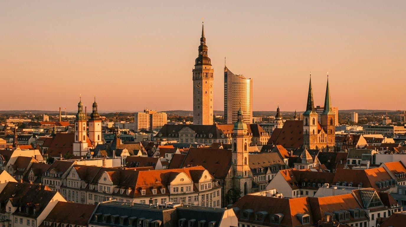 KI-generierte Stadtansicht von Leipzig